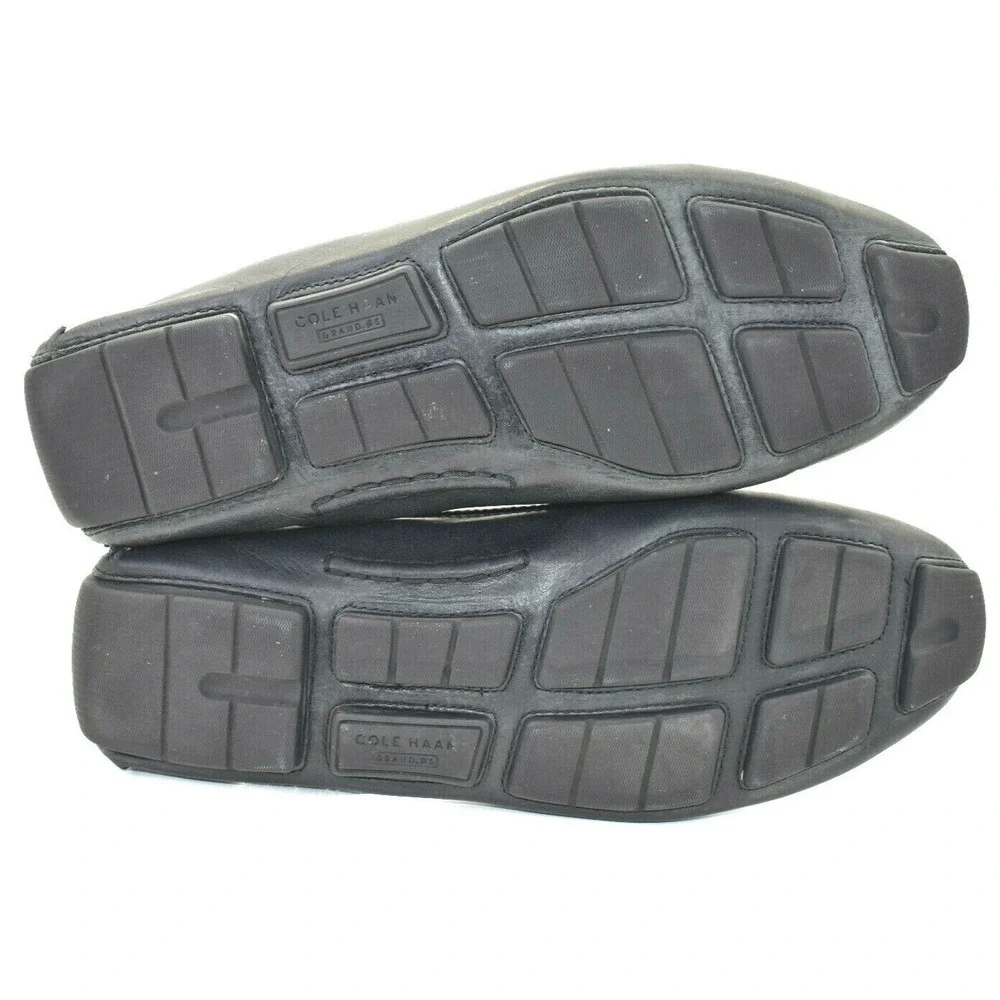 COLE HAAN Men's Signature Black Leather Driving Loafer Grand.0S Shoes Size 9.5 M
